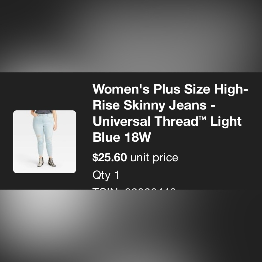 ‼️SALE ‼️ Light high rise skinny denim, new with tags, 18W - Picture 3 of 5
